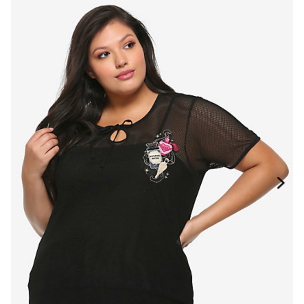 HARRY POTTER POTIONS EMBROIDERY MESH TOP PLUS SIZE